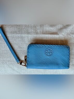 Tory Burch Blue Wristlet Wallet